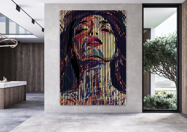 Neuhofer Designový akustický panel „Femme fatale“ (Flash01) Vyberte požadovaný rozměr: NR. 4: 1693 x 2400 mm (3 panely)