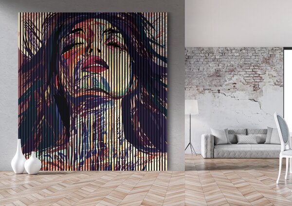 Neuhofer Designový akustický panel „Femme fatale“ (Flash01) Vyberte požadovaný rozměr: NR. 4: 1693 x 2400 mm (3 panely)