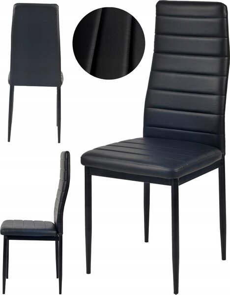 Ekspand | Jídelní židle LR-1494 - černá - čalouněná, ergonomická, moderní, stylová