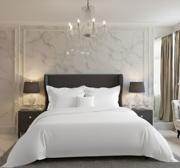 Kvalitex Saténové povlečení LUXURY COLLECTION bílé 1x 140/200, 1x 70/90cm