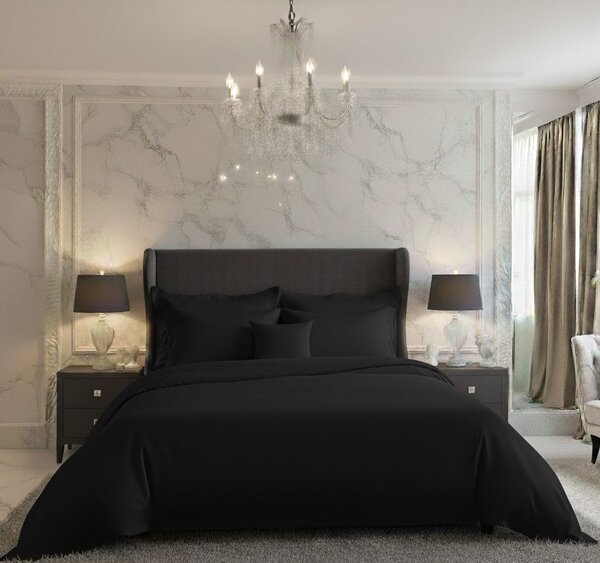 Kvalitex Saténové povlečení LUXURY COLLECTION černé 1x 140/200, 1x 70/90cm