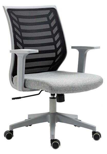 SIGNAL Kancelářská židle - Q-320, čalouněná, černá/šedá