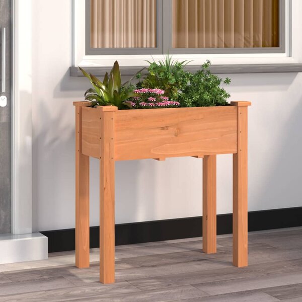 Truhlík s vložkou hnědý 71 x 37 x 76 cm masivní jedlové dřevo