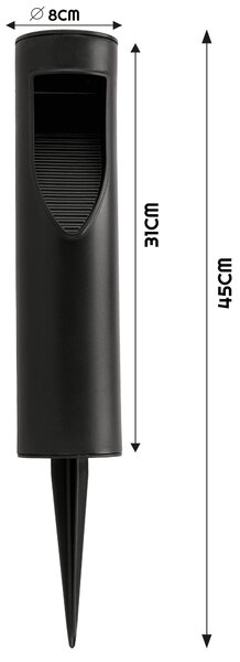 BERGE Solární zahradní LED lampa IP65