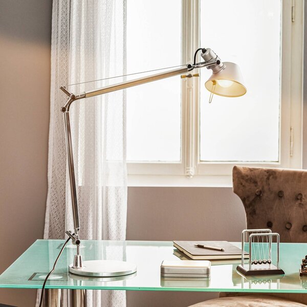 Artemide Tolomeo Tavolo - designová stolní lampa, Hliník / šedá / zinek, Pracovna / kancelář, Hliník, Design