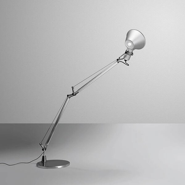 Stolní lampa Artemide LED Tolomeo Midi, 2 700 K, hliník