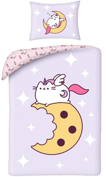Ložní povlečení z mikrovlákna Pusheen na měsíci