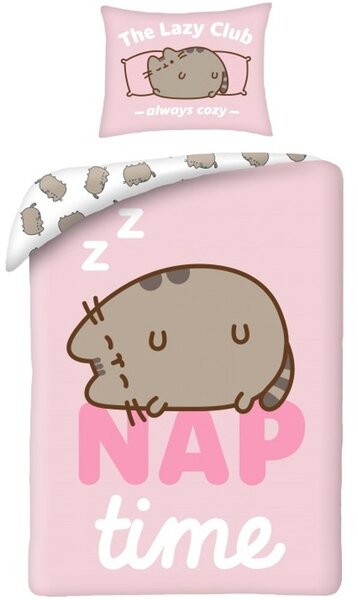 Ložní povlečení z mikrovlákna Pusheen - motiv NAP time - 70x90 cm + 140x200 cm