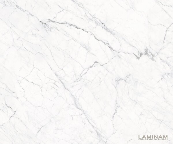 DELIFE Jídelní stůl Edge 200x100 cm keramika Laminam® Statuarietto bílá kov šikmý bílá