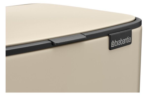 Béžový nášlapný ocelový odpadkový koš 12 l Bo – Brabantia