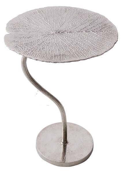 Stříbrný hliníkový odkládací stolek Ferago, 40 cm