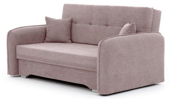 Růžová žinylková rozkládací/s úložným prostorem pohovka 155 cm Laine – ELTAP