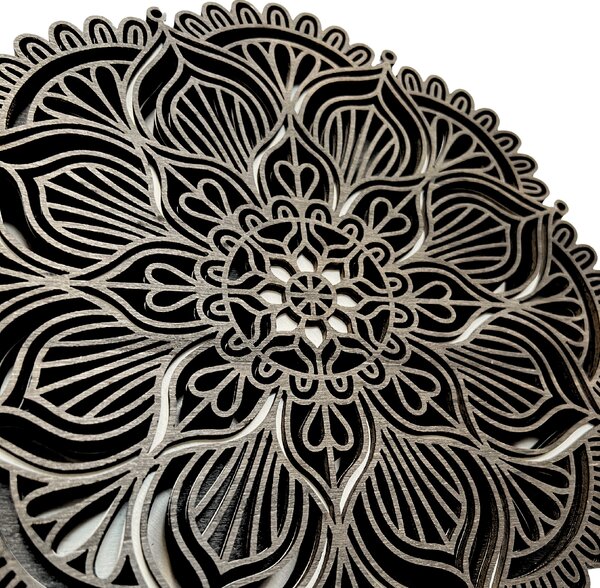 Wooden Mooden Dřevěný obraz Flower Velikost: 37x37 cm