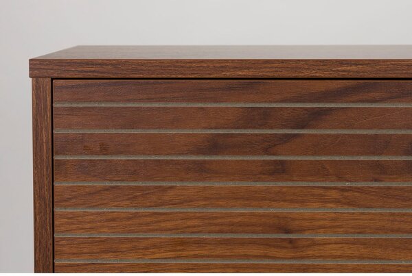 Hnědá komoda v dekoru ořechu 110x74x40 cm Stripes – White Label