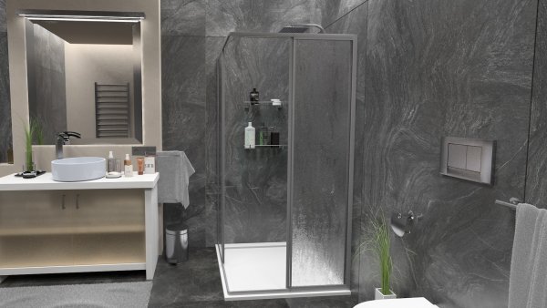 RIO CHROM 80-90 Sprchový kout čtvercový