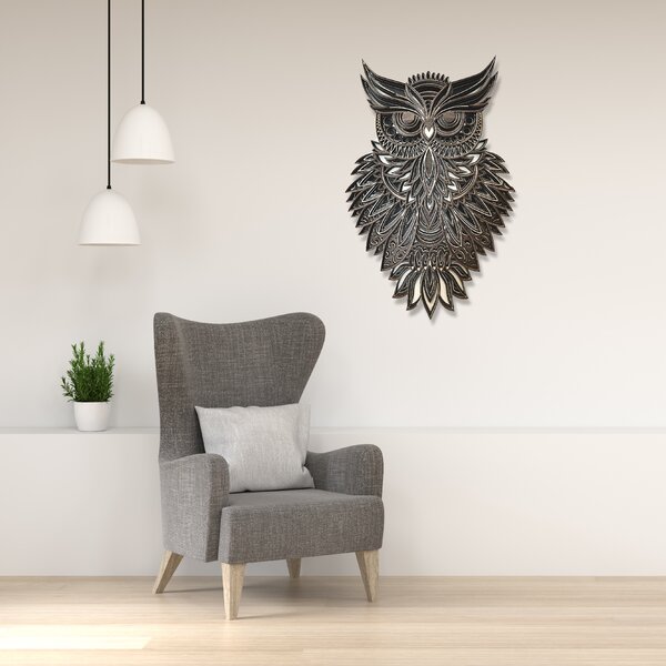 Wooden Mooden Dřevěný obraz Sova