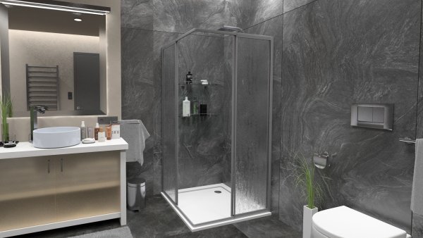 RIO CHROM 80-90 Sprchový kout čtvercový