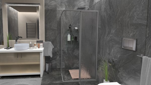 RIO CHROM 80-90 Sprchový kout čtvercový