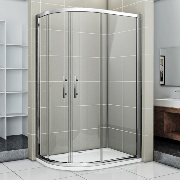 NATALI HARD 100x80 Clear Pravý Sprchový kout asymetrický