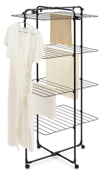 Matně černý sušák na prádlo 30 m HangOn Tower – Brabantia