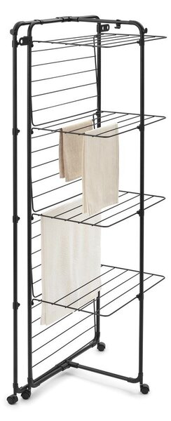 Matně černý sušák na prádlo 30 m HangOn Tower – Brabantia