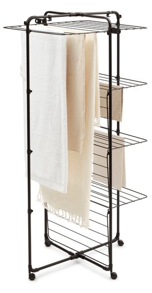 Matně černý sušák na prádlo 30 m HangOn Tower – Brabantia