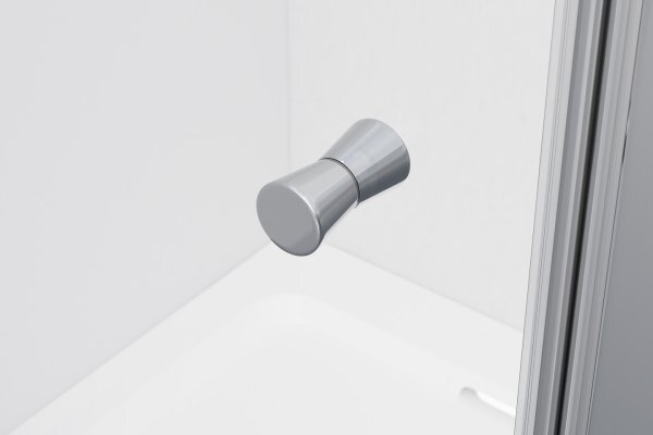 BETA LINE Chrom 90 Čiré Sprchové dveře dvoukřídlé s pevnou stěnou v rovině (70+20)