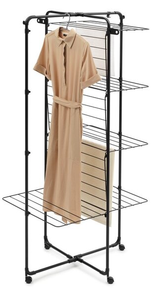 Matně černý sušák na prádlo 30 m HangOn Tower – Brabantia
