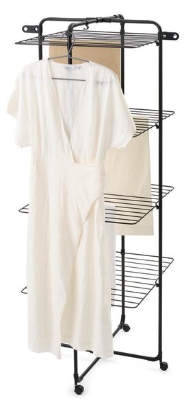 Matně černý sušák na prádlo 30 m HangOn Tower – Brabantia