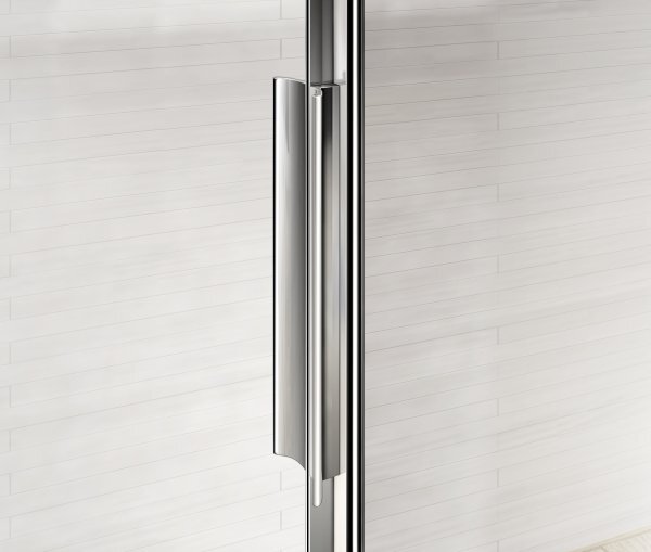 AFTER COMBI 100x90 Clear Sprchový kout s třídílnými posuvnými dveřmi a pevnou bočnicí