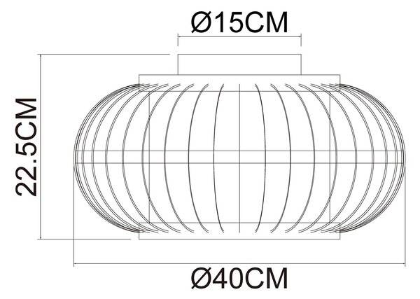 STROPNÍ SVÍTIDLO, 40/22,5 cm Collett's Monde - Online Only svítidla, Online Only