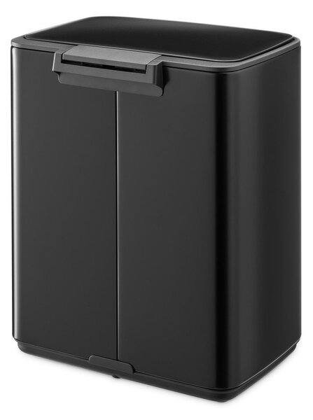 Matně černý nášlapný ocelový odpadkový koš 12 l Bo – Brabantia