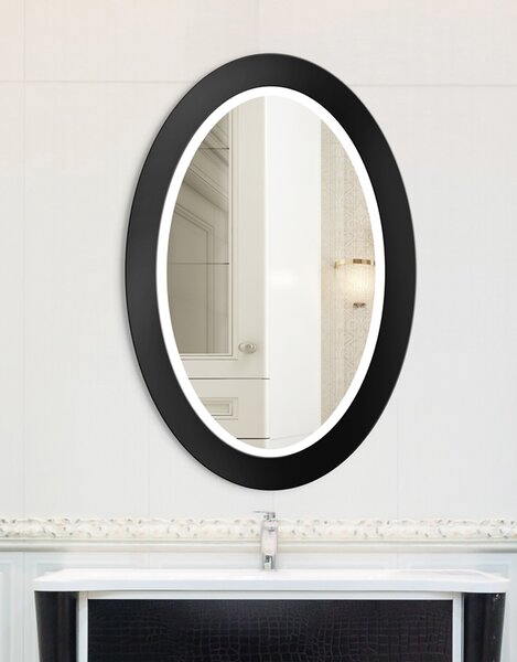 Zrcadlo LED OVAL Bold Black
