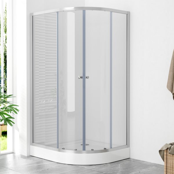 POINT AS LOR 100x80 Clear Levý Asymetrický sprchový kout s akrylátovou vaničkou