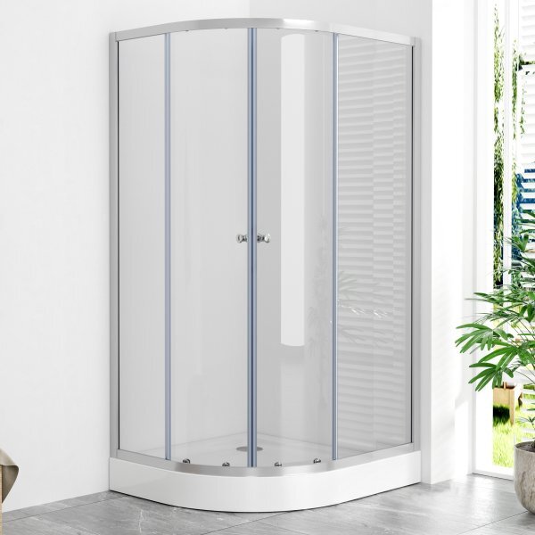 POINT AS LOR 100x80 Clear Pravý Asymetrický sprchový kout s akrylátovou vaničkou