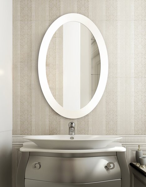 Zrcadlo OVAL Bold White