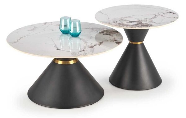 Konferenční stolek Jameson B, mramor / černá