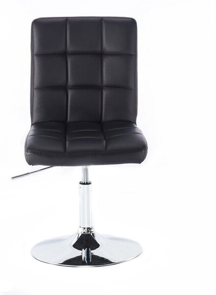 LuxuryForm DESIGN Židle TOLEDO na stříbrném talíři - černá