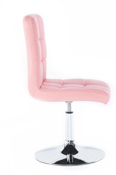 LuxuryForm DESIGN Židle TOLEDO na stříbrném talíři - růžová