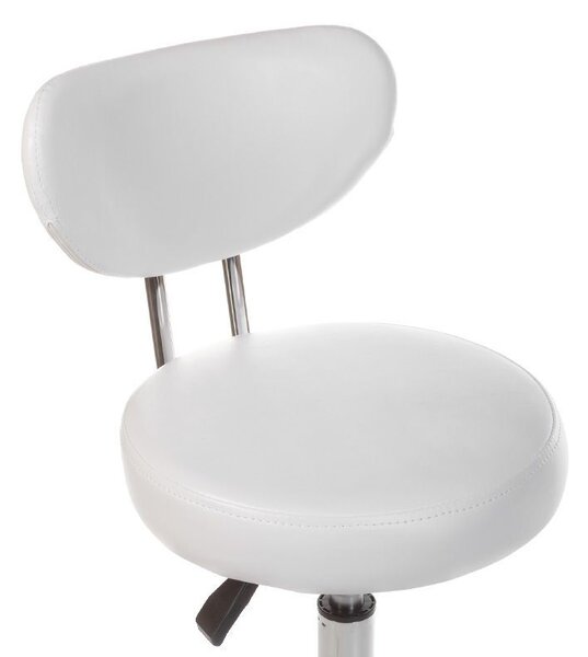 LuxuryForm DESIGN Židle BERGAMO na stříbrné podstavě s kolečky - bílá