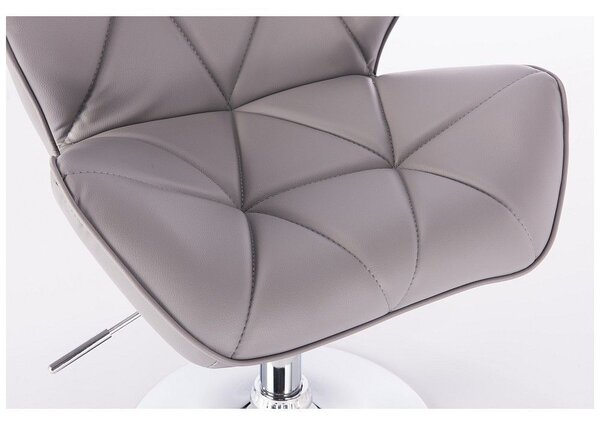 LuxuryForm DESIGN Židle MILANO na stříbrné podstavě s kolečky - šedá