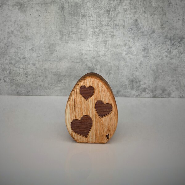 Wooden Mooden Dřevěná velikonoční vajíčka z dubu a amerického ořechu Vzor: 4