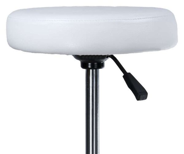 LuxuryForm DESIGN Taburet PING na podstavě s kolečky - bílý