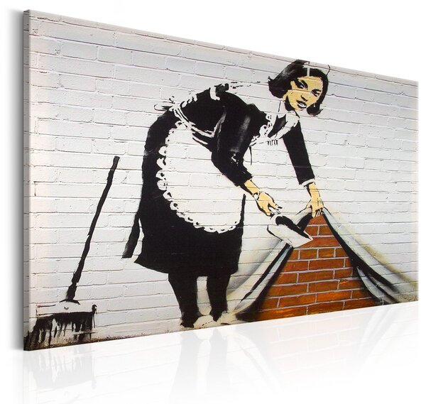 Obraz - Londýnská uklízečka (Banksy) 120x80