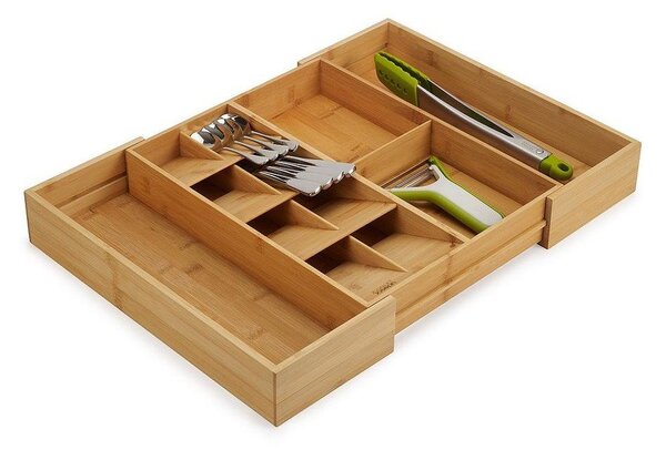 Nastavitelný bambusový příborník do zásuvky v přírodní barvě 32 x 40 cm DrawerStore Bamboo – Joseph Joseph