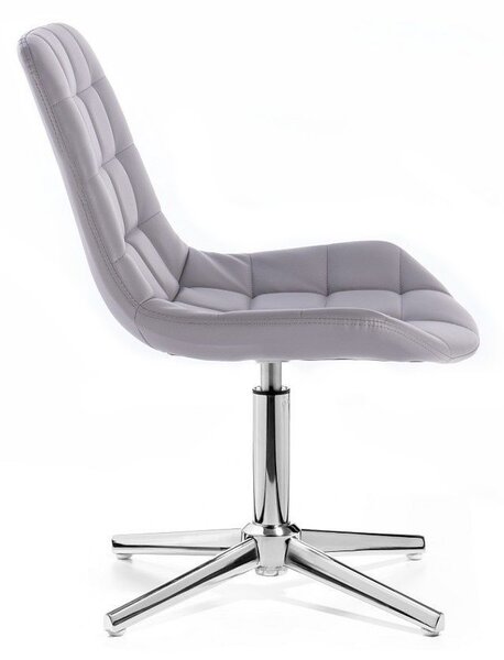 LuxuryForm DESIGN Židle PARIS na stříbrném kříži - šedá