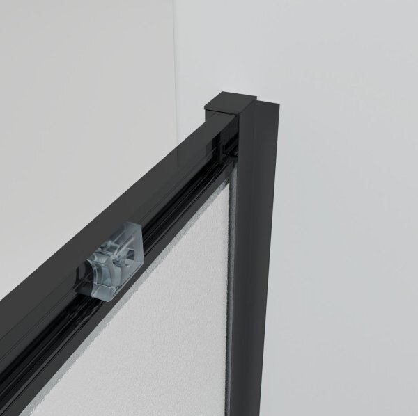 NICOL COMBI II Black 80x100x80 Čiré+Grape Sprchový kout s posuvnými dveřmi