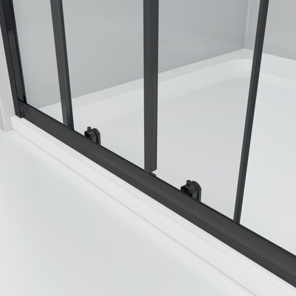 NICOL COMBI Black 100x90 čiré Sprchový kout s posuvnými dveřmi