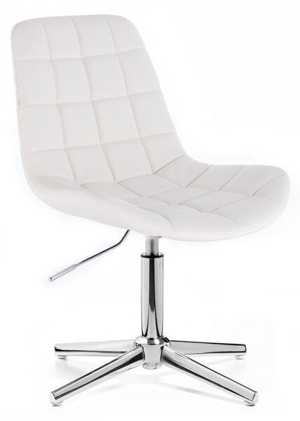 LuxuryForm Židle PARIS na stříbrném kříži - bílá