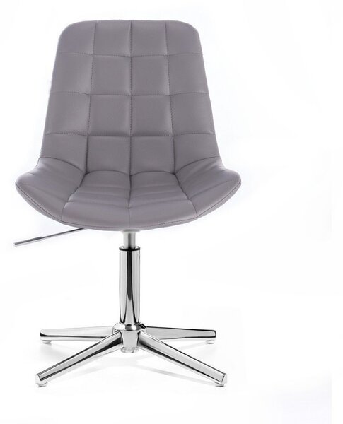 LuxuryForm DESIGN Židle PARIS na stříbrném kříži - šedá